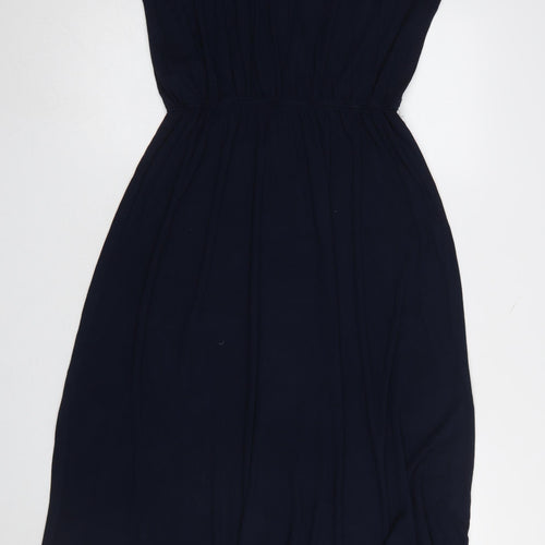 Vila Womens Blue Fit & Flare Sleeveless Knee Length Dress Size L