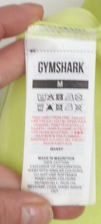 Gymshark Womens Yellow Cropped Cotton Training T-Shirt Size M