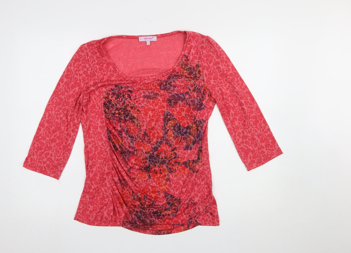 Marks and Spencer Per Una Women's Pink Floral Tunic Top Size 12