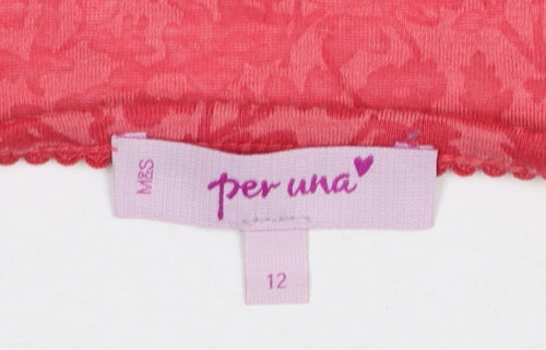 Marks and Spencer Per Una Women's Pink Floral Tunic Top Size 12
