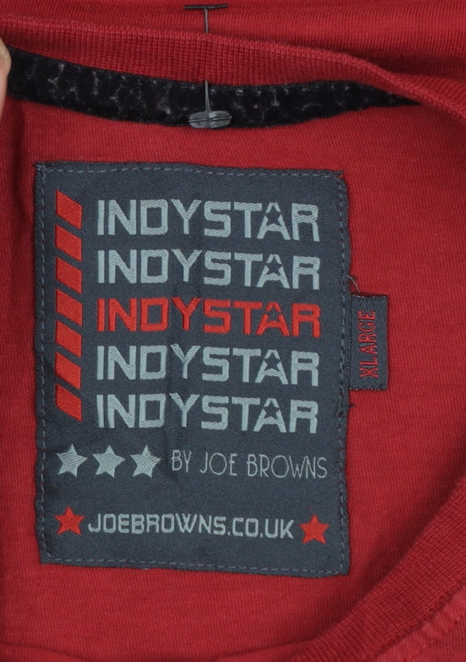 IndyStar by Joe Browns Men's Red XL Long Sleeve Rock Guitar T-Shirt