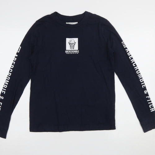 Abercrombie Kids Boys Blue Long Sleeve Graphic T-Shirt 13-14 Years