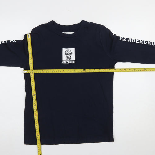 Abercrombie Kids Boys Blue Long Sleeve Graphic T-Shirt 13-14 Years