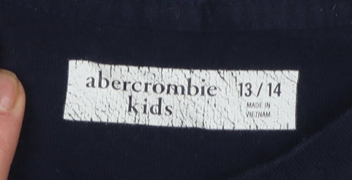 Abercrombie Kids Boys Blue Long Sleeve Graphic T-Shirt 13-14 Years