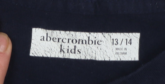 Abercrombie Kids Boys Blue Long Sleeve Graphic T-Shirt 13-14 Years