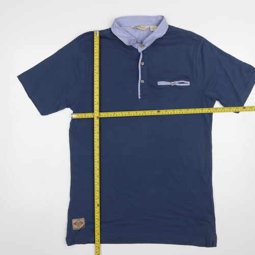Regatta Men's Blue Cotton Polo Shirt L Short Sleeve Outdoor Casual