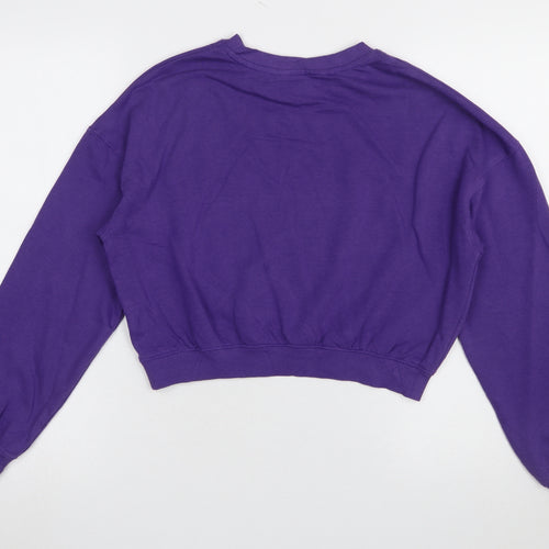 H&M Girls Purple Peanuts Snoopy Graphic Pullover Sweatshirt 11-12 Years
