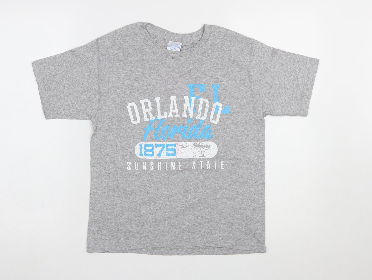 Yazbek Teens Grey Orlando Florida Graphic T-Shirt Size S