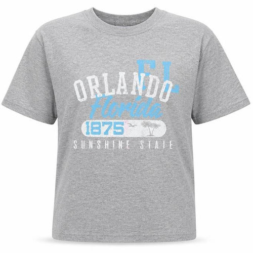 Yazbek Teens Grey Orlando Florida Graphic T-Shirt Size S
