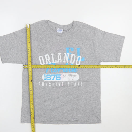 Yazbek Teens Grey Orlando Florida Graphic T-Shirt Size S