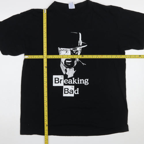 JHK Men’s Black Breaking Bad Graphic Cotton T-Shirt Size S