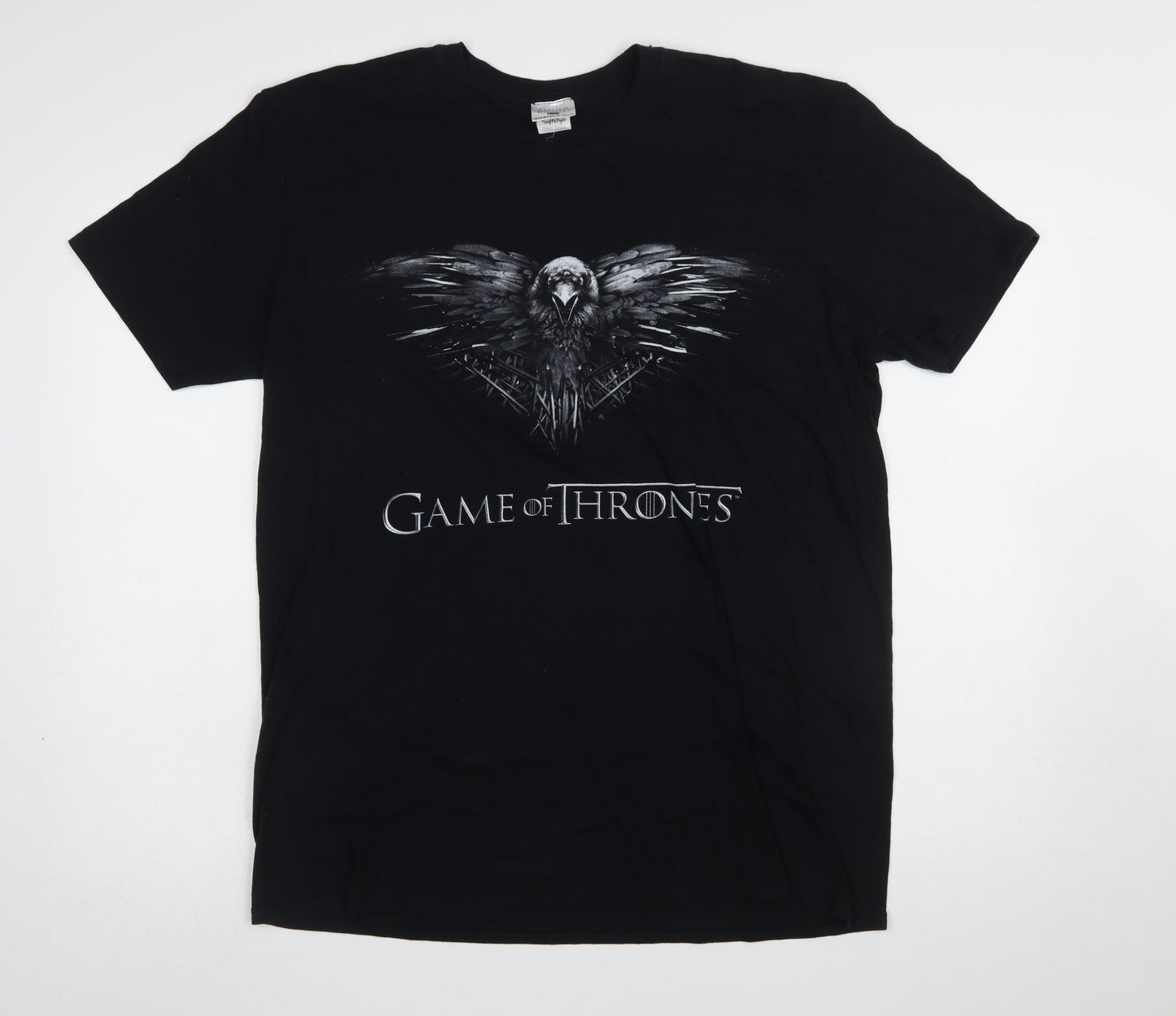 Gildan Men’s Black Game of Thrones Graphic Cotton T-Shirt Size L
