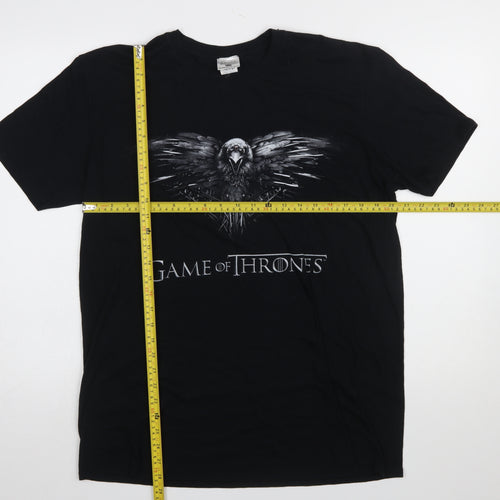 Gildan Men’s Black Game of Thrones Graphic Cotton T-Shirt Size L