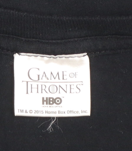 Gildan Men’s Black Game of Thrones Graphic Cotton T-Shirt Size L