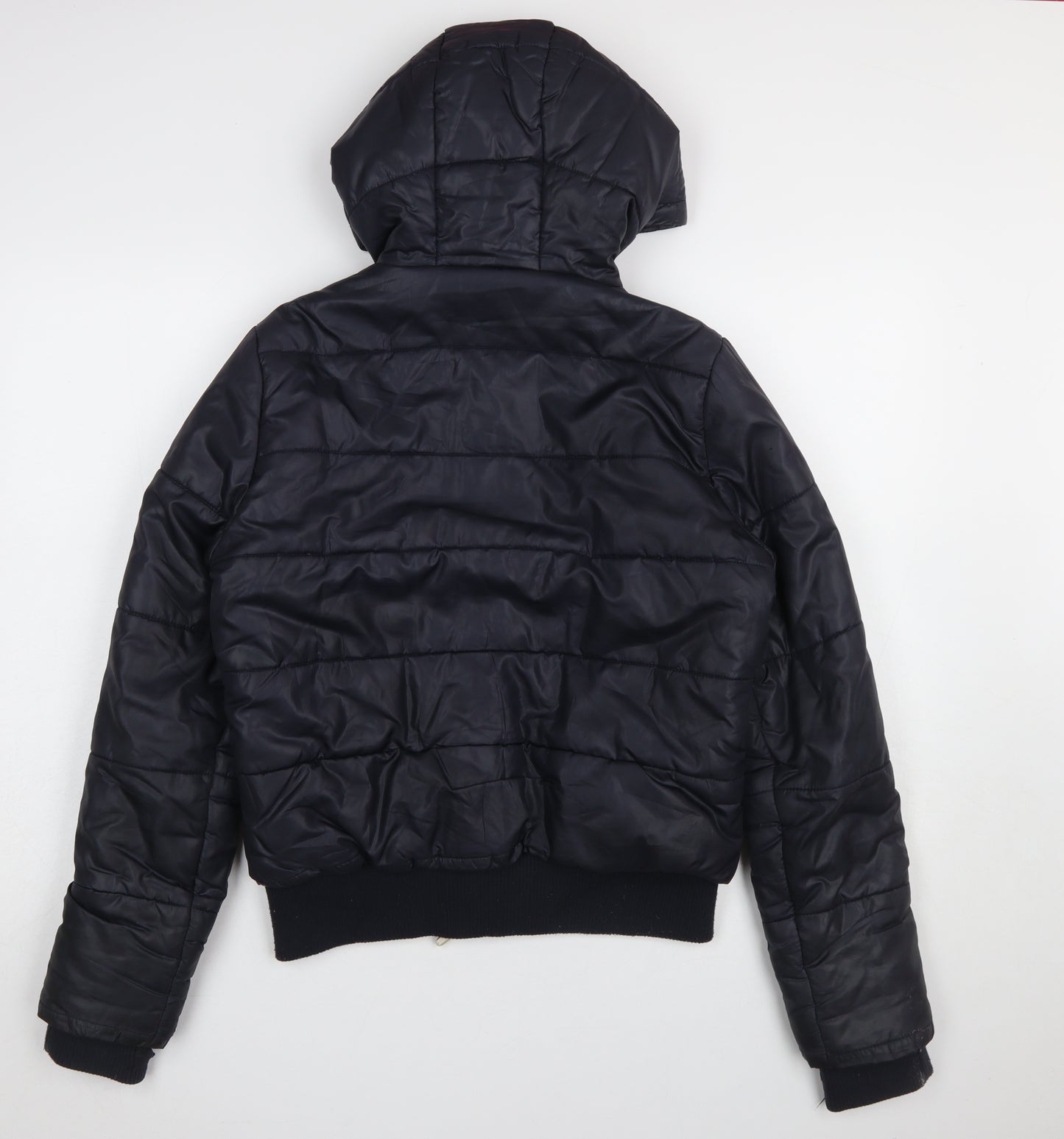 Superdry Womens Blue Hooded Puffer Jacket Size M Winter Coat