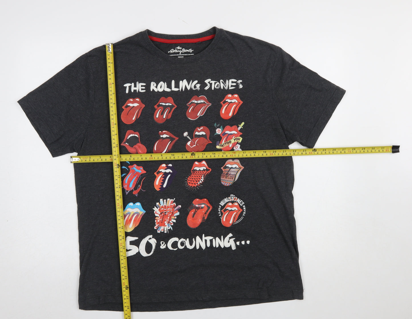 Dunnes Stores Rolling Stones Black Graphic T-Shirt Unisex M
