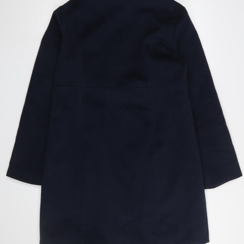 JoJo Maman Bébé Women's Blue Mid-Length Zip Coat UK 16
