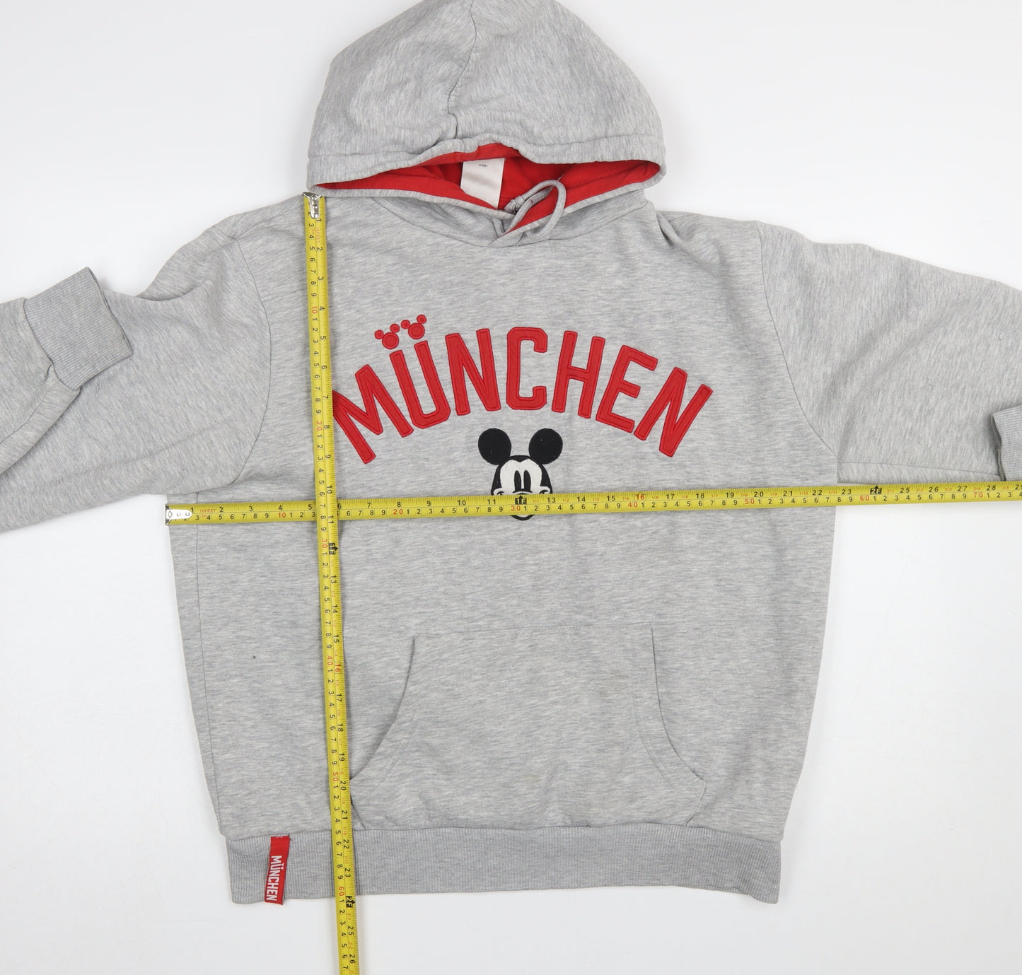 Disney Women Grey München Mickey Mouse Hoodie Size 14