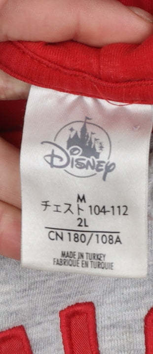 Disney Women Grey München Mickey Mouse Hoodie Size 14