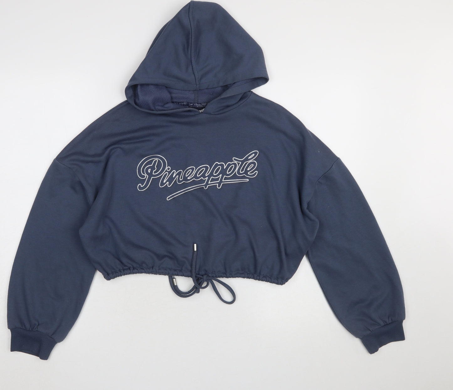 Pineapple Dance Studios Women's Blue Cropped Pullover Hoodie Size S