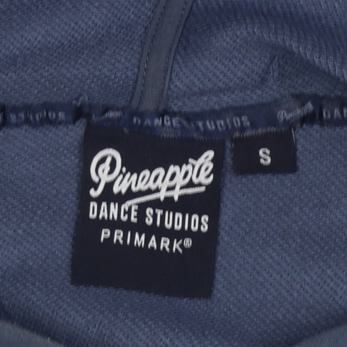Pineapple Dance Studios Women's Blue Cropped Pullover Hoodie Size S