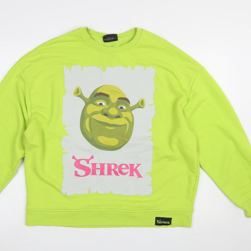 Primark Women’s Green Shrek Graphic Sweatshirt Size S Crew Neck