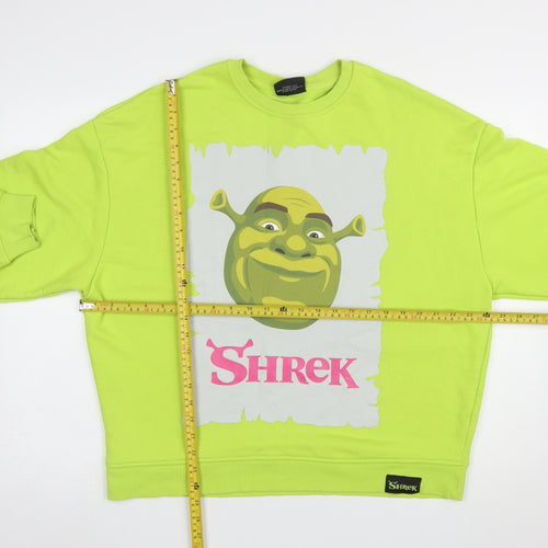 Primark Women’s Green Shrek Graphic Sweatshirt Size S Crew Neck