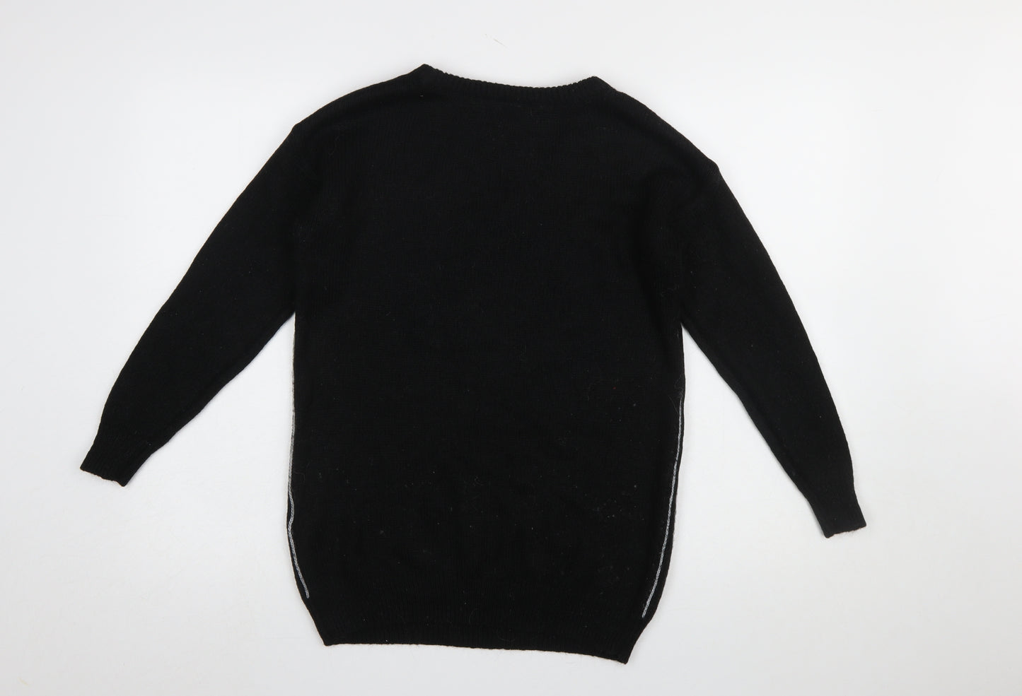 Disney Womens Black XS Mickey Mouse Knitted Pullover Jumper