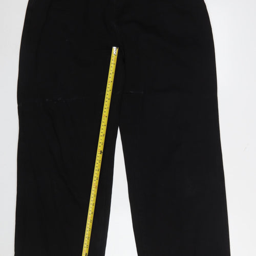 Ken Studio Women Black XL Wide-Leg Jeans Classic High Rise