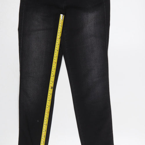 Benetton Women's Black Skinny Denim Jeans Size 25 Slim Fit