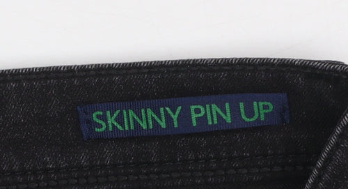 Benetton Women's Black Skinny Denim Jeans Size 25 Slim Fit