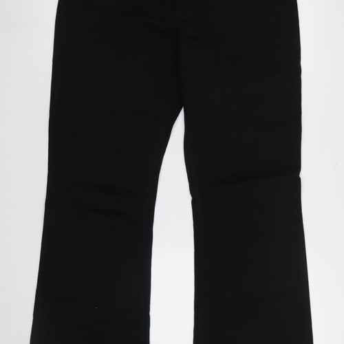 COS Women Black Low Rise Relaxed Flared Jeans Size 31