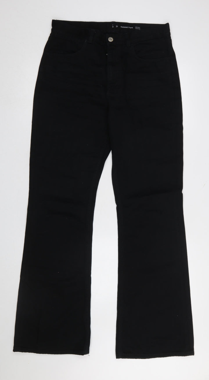 COS Women Black Low Rise Relaxed Flared Jeans Size 31