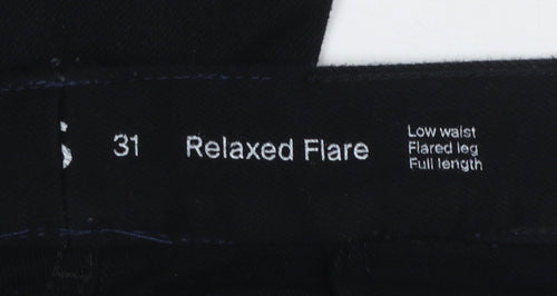 COS Women Black Low Rise Relaxed Flared Jeans Size 31