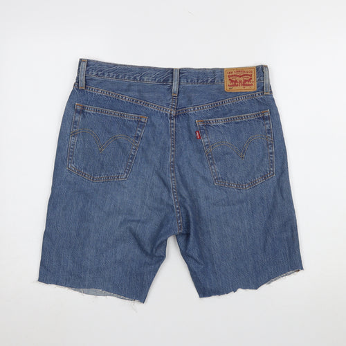 Levi’s 501 Men’s Blue Denim Distressed Shorts Size 30 Regular