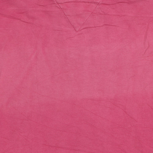 Tommy Hilfiger Girls Pink Logo Pullover Hoodie Size 164 (UK 12)