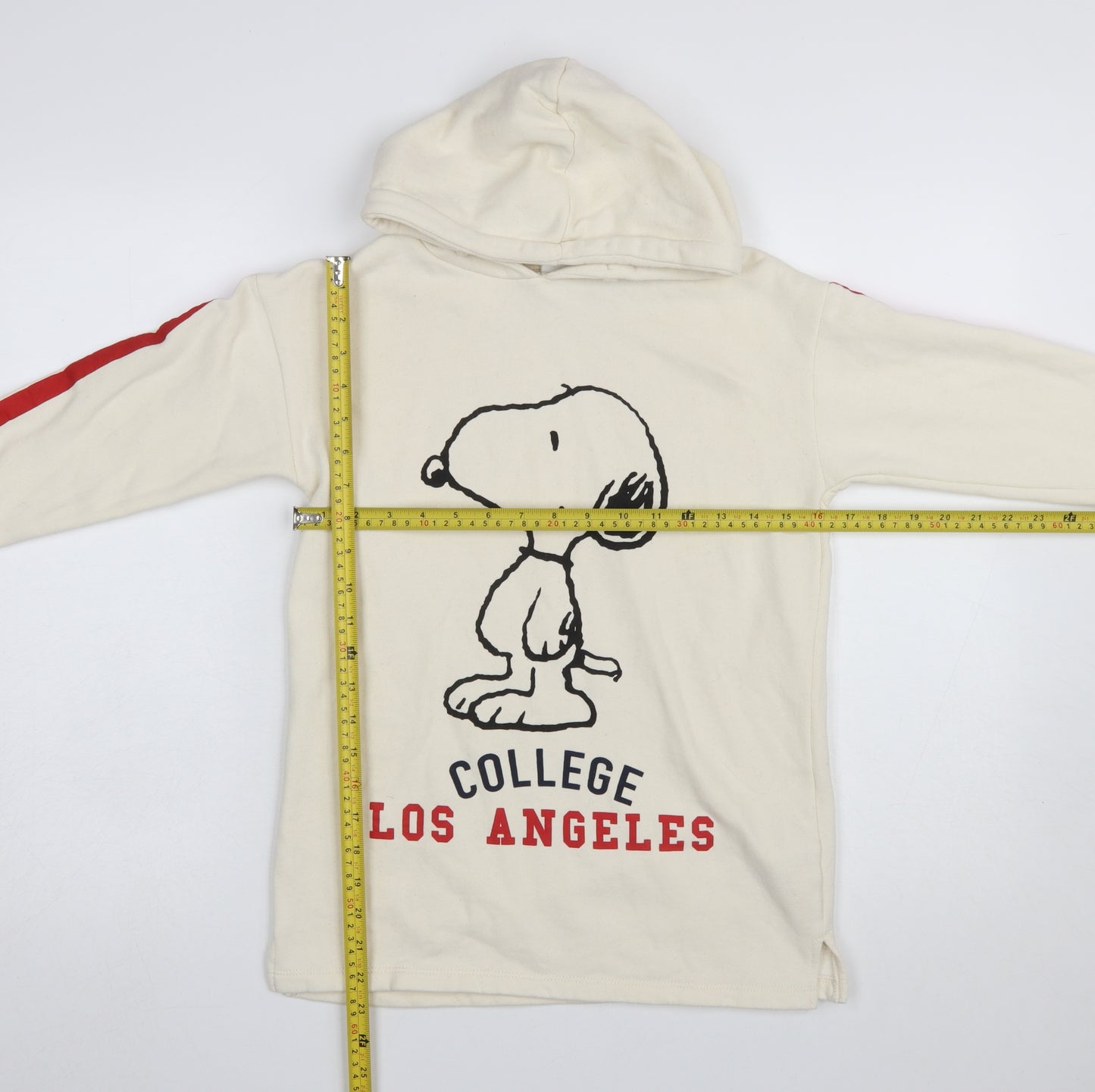 Zara Girls Ivory Snoopy Peanuts Pullover Hoodie 8 Years College Print