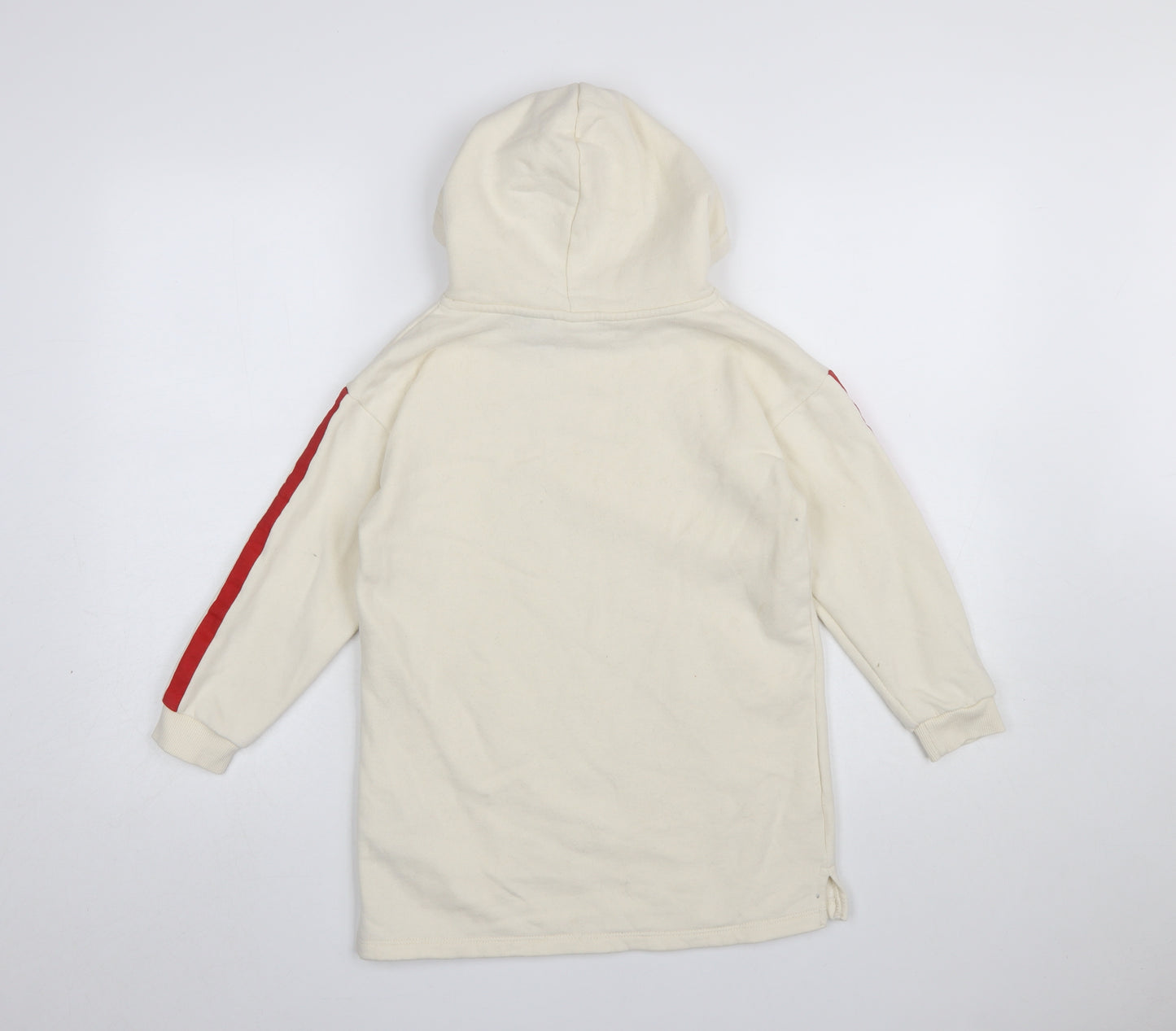Zara Girls Ivory Snoopy Peanuts Pullover Hoodie 8 Years College Print