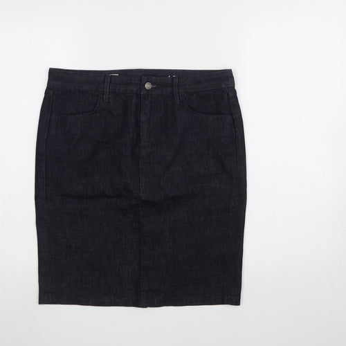 Gap Womens Blue Denim Pencil Skirt Size 10 Stretch Casual