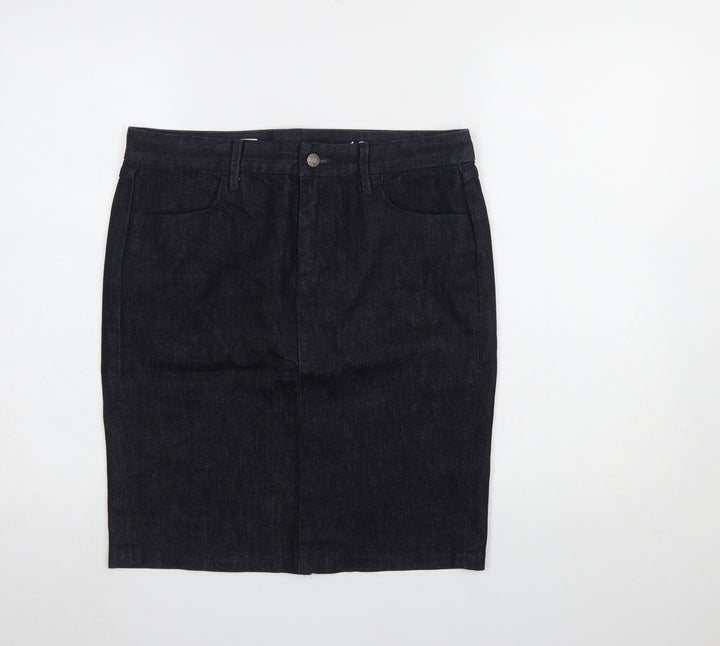 Gap Womens Blue Denim Pencil Skirt Size 10 Stretch Casual