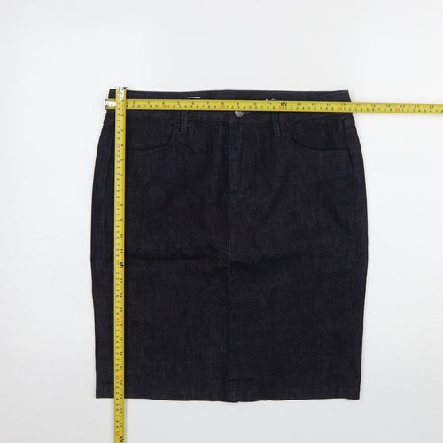 Gap Womens Blue Denim Pencil Skirt Size 10 Stretch Casual