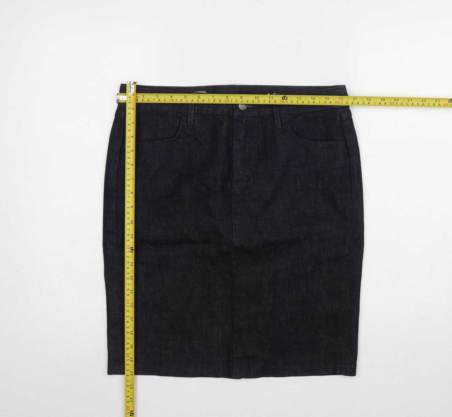 Gap Womens Blue Denim Pencil Skirt Size 10 Stretch Casual