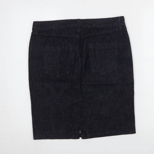 Gap Womens Blue Denim Pencil Skirt Size 10 Stretch Casual