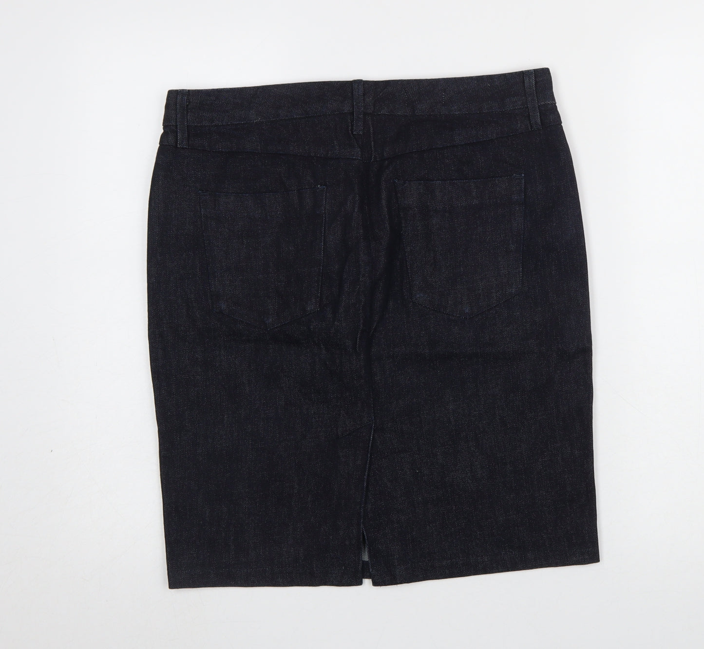 Gap Womens Blue Denim Pencil Skirt Size 10 Stretch Casual