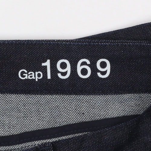Gap Womens Blue Denim Pencil Skirt Size 10 Stretch Casual