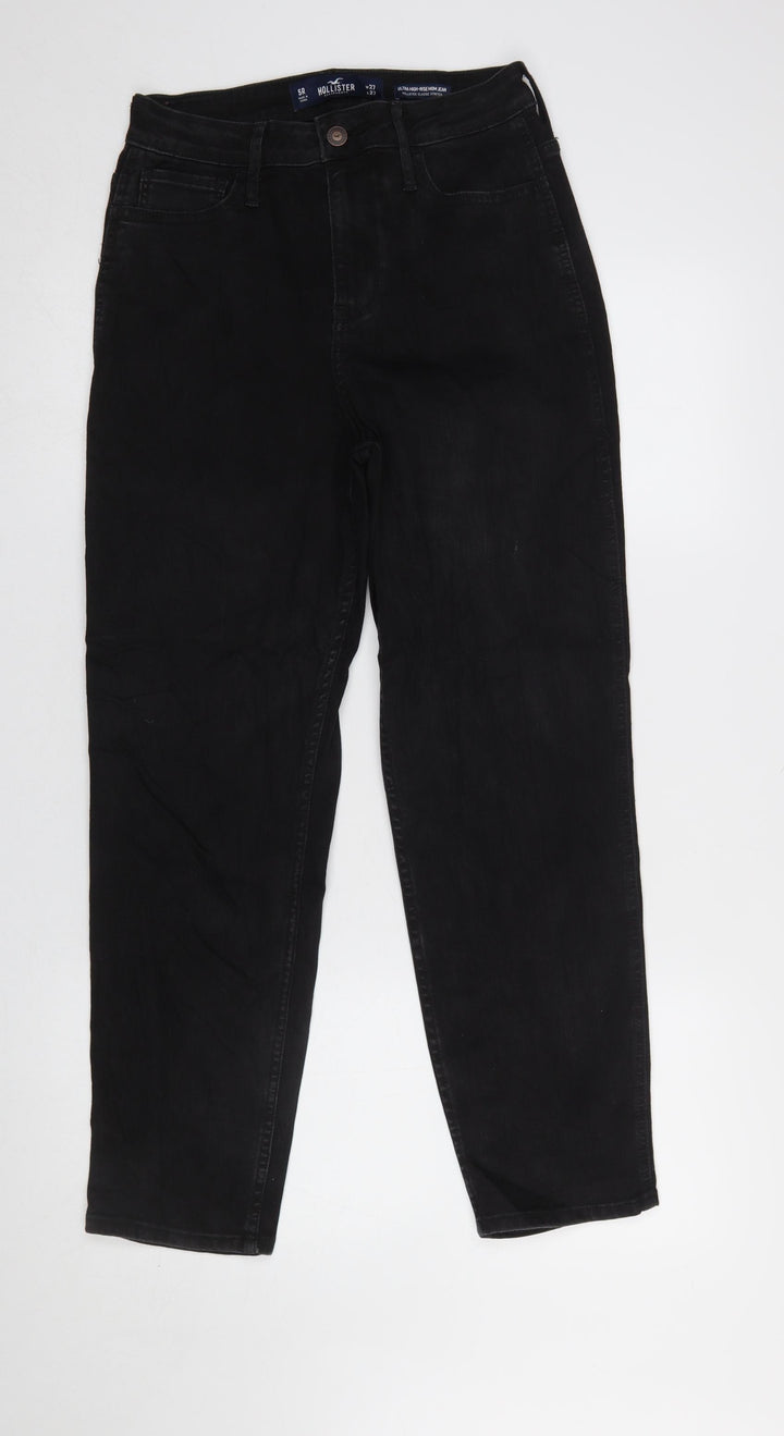 Hollister Womens Black High Rise Mom Jeans Size 5R