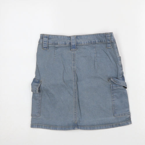 PrettyLittleThing Women’s Blue Cargo Denim Short Skirt UK 8