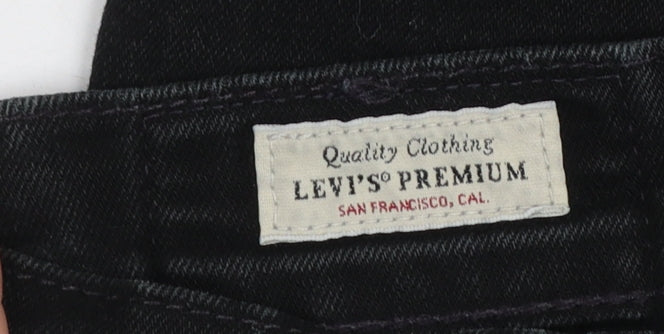 Levi's Premium Women's Black Skinny Jeans Size 14 Mid Rise Stretch Denim