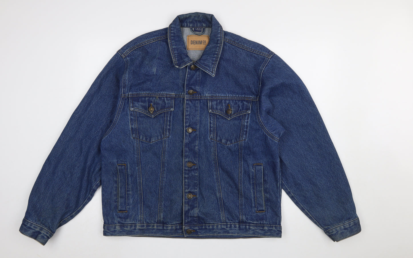 Denim Co Men's Blue Cotton Denim Basic Jacket Size L 40in