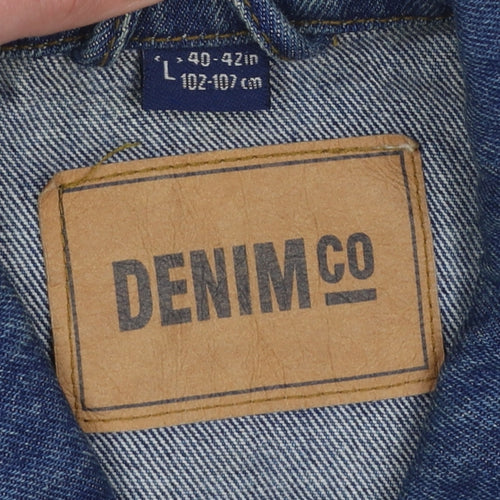 Denim Co Men's Blue Cotton Denim Basic Jacket Size L 40in